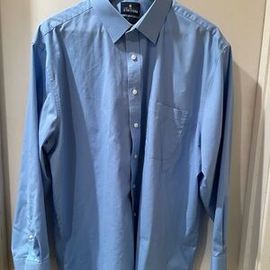 Stafford Men's Light Blue Dress Shirt 18/18-1/2 34-35 Regular Fit